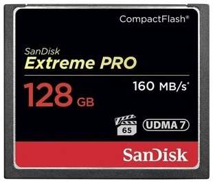 Карта памяти Sandisk Extreme Pro CF 160MB/s 128 GB VPG 65, UDMA 7 (SDCFXPS-128G-X46)