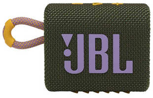Портативная колонка JBL GO 3 (JBLGO3GRN) (моно, 4.2Вт, Bluetooth, 5 ч) зеленый 538620038