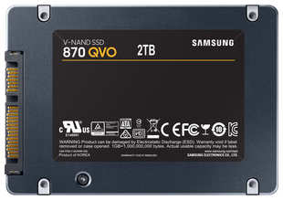 SSD накопитель Samsung 2TB 870 QVO, V-NAND, 2.5'', SATA III, [R/W - 530/560 MB/s] 2TB 870 QVO, V-NAND, 2.5″, SATA III, [R/W - 530/560 MB/s] 538746609