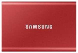 Твердотельный накопитель Samsung External SSD T7, 2000GB, USB Type-C, Red (MU-PC2T0R/WW) 538759786