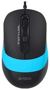Мышь A4Tech Fstyler FM10 черный/синий оптическая (1600dpi) USB (4but) 538760243