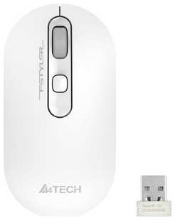 Мышь A4Tech Fstyler FG20 белый оптическая (2000dpi) беспроводная USB для ноутбука (4but) 538760246