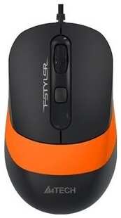 Мышь A4Tech Fstyler FM10 черный/оранжевый оптическая (1600dpi) USB (4but) 538760284