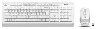 Комплект клавиатура и мышь A4Tech Fstyler FG1010 клав-белый/серый мышь-белый/серый USB беспроводная Multimedia 538760483