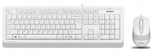 Комплект клавиатура и мышь A4Tech Fstyler F1010 клав-белый/серый мышь-белый/серый USB Multimedia 538760487