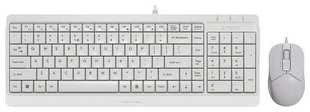 Комплект клавиатура и мышь A4Tech Fstyler F1512 клав-белый мышь-белый USB 538760489