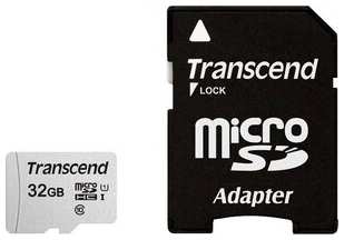 Карта памяти Transcend microSDHC 32Gb Class10 TS32GUSD300S-A + adapter 538769647