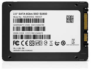 Твердотельный накопитель A-DATA 960GB SSD SU650 TLC 2.5'' SATAIII (ASU650SS-960GT-R) 960GB SSD SU650 TLC 2.5″ SATAIII (ASU650SS-960GT-R)