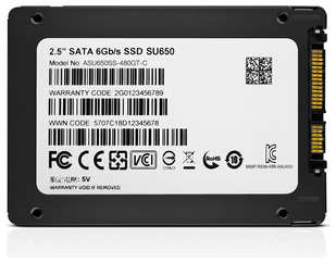 Твердотельный накопитель A-DATA 480GB SSD SU650 TLC 2.5'' SATAIII (ASU650SS-480GT-R) 480GB SSD SU650 TLC 2.5″ SATAIII (ASU650SS-480GT-R) 538790912