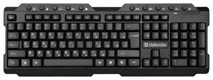 Клавиатура Defender Element HB-195 RU, черный, мультимедиа (45195) 538791339