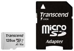 Флеш карта Transcend micro SDXC 128Gb + adapter