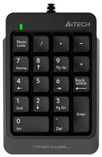 Числовой блок A4Tech A4Tech Fstyler FK13, серый, USB Slim для ноутбука 538794556