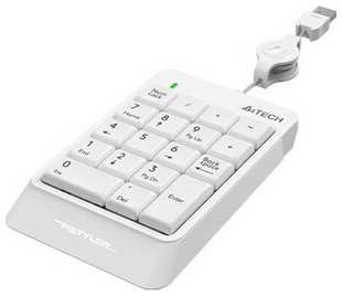 Числовой блок A4Tech Fstyler FK13, белый, USB Slim для ноутбука 538794558