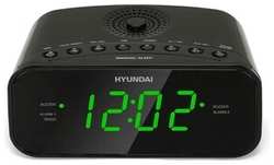 Радиобудильник Hyundai H-RCL221 черный LCD подсв:зеленая часы:цифровые FM (H-RCL221 green)