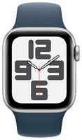 Смарт-часы Apple Watch SE 2023 A2723 44мм OLED корп.серебристый Sport Band рем.синий разм.брасл.:160-210мм (MREE3LL / A) (MREE3LL/A)