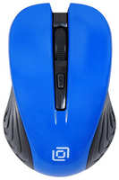 Мышь Oklick 545MW черный / синий оптическая (1600dpi) беспроводная USB для ноутбука (4but) (368630)