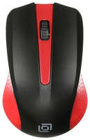 Мышь Oklick 485MW черный / красный оптическая (1000dpi) беспроводная USB для ноутбука (3but) (997828)