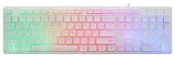 Клавиатура Oklick 550ML белый USB slim Multimedia LED (1061618)