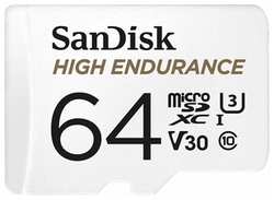 Карта памяти Sandisk 64GB High Endurance microSDXC Card with Adapter - for Dashcams & home monitoring