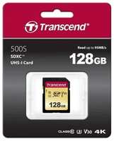 Карта памяти Transcend 128GB SDXC Class 10 UHS-I U3 V30 R95, W60MB / s (TS128GSDC500S)