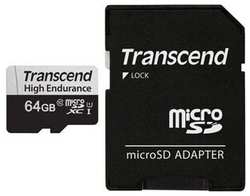 Карта памяти Transcend 64GB microSDXC Class 10 UHS-I U1, R100, W45MB / s without SD adapter (TS64GUSD350V)