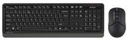 Клавиатура + мышь A4Tech Fstyler FG1012 клав:черный / серый мышь:черный USB беспроводная Multimedia (FG1012 BLACK)