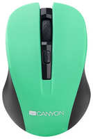 Мышь Canyon CNE-CMSW1G мышь, цвет - зеленый, беспроводная 2.4 Гц, DPI 800 / 1000 / 1200 DPI, 3 кнопки и колесо прокрутки, прор (CNE-CMSW1G)