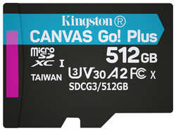Флеш карта Kingston microSDXC 512Gb Class10 SDCG3/512GBSP Canvas Go! Plus w/o adapter (SDCG3/512GBSP)