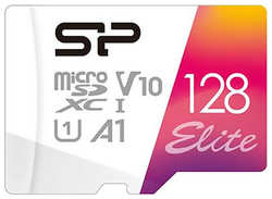 Карта памяти Silicon Power microSDXC 128Gb Class10 SP128GBSTXBV1V20SP Elite + adapter