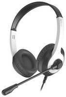Наушники с микрофоном A4Tech Fstyler FH100U белый / черный 2м накладные USB оголовье (FH100U (PANDA)) (FH100U (PANDA))