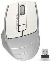 Мышь A4Tech Fstyler FG30S белый / серый оптическая (2000dpi) silent беспроводная USB (6but)