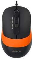 Мышь A4Tech Fstyler FM10 черный / оранжевый оптическая (1600dpi) USB (4but) (FM10 ORANGE)