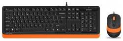 Комплект клавиатура и мышь A4Tech Fstyler F1010 клав-черный/ мышь-черный/ USB Multimedia