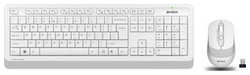 Комплект клавиатура и мышь A4Tech Fstyler FG1010 клав-белый/ мышь-белый/ USB беспроводная Multimedia