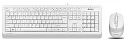 Комплект клавиатура и мышь A4Tech Fstyler F1010 клав-белый/ мышь-белый/ USB Multimedia