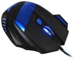 Мышь Oklick 775G Ice Claw черный / синий оптическая (2400dpi) USB (6but)