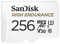 Карта памяти Sandisk microSDXC 256Gb Class 10 Ultra UHS-I U3 V30 High Endurance Video Monitoring Cards (SDSQQNR-256G-GN6IA)