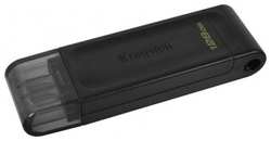Флеш-диск Kingston 128Gb DataTraveler 70 Type-C DT70 / 128GB USB3.2 черный (DT70/128GB)