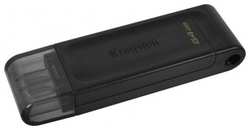 Флеш-диск Kingston 64Gb DataTraveler 70 Type-C DT70 / 64GB USB3.2 черный (DT70/64GB)