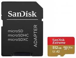 Карта памяти Sandisk microSD 512Gb Class10 SDSQXA1-512G-GN6MA Extreme + adapter