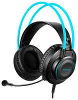 Наушники с микрофоном A4Tech Fstyler FH200U, серый / синий, 2 м, накладные (FH200U BLUE)