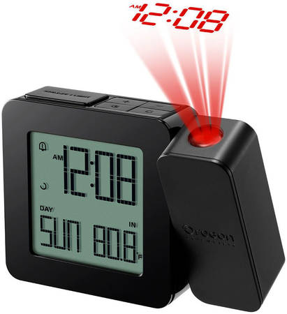 Часы проекционные Oregon Scientific RM338PX, с термометром, черные