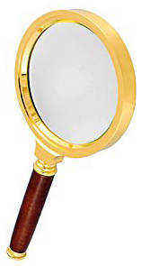 Лупа Kromatech ручная круглая 6х, 90 мм, в металлической оправе с деревянной ручкой 5896592