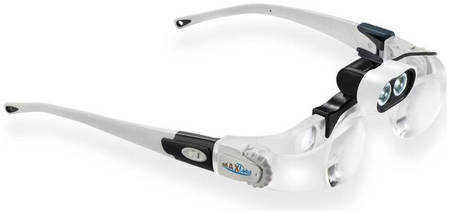 Лупа-очки Eschenbach MaxDetail LED 2х, для работы с мелкими предметами, с подсветкой