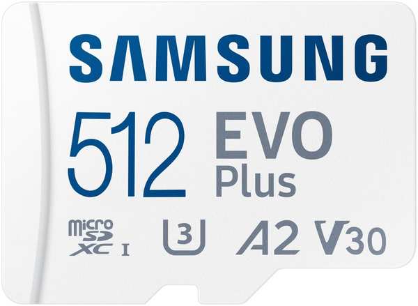 Карта памяти Samsung 512 Гб EVO Plus CL10 с адаптером 6500022116922121862810692027