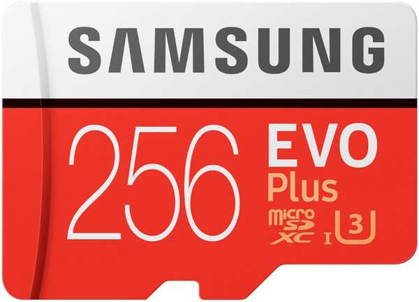 Карта памяти Samsung MicroSDXC 256Гб EVO Plus CL10 с адаптером