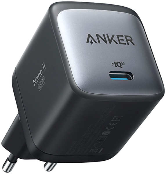 Сетевое зарядное устройство Anker PowerPort Nano II USB-C, GaN, 65 Вт