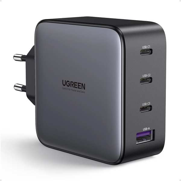 Сетевое зарядное устройство UGREEN CD226 USB-A+3xUSB-C, 100 Вт серый 657390890