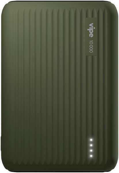 Внешний аккумулятор Vipe 10000 mAh, soft-touch зеленый 657979001