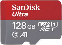 Карта памяти Sandisk Ultra microSDXC 128 ГБ красный/черный